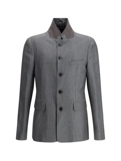 Dries Van Noten Men Wool And Linen Blazer