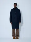 Dries Van Noten Men Wool-blend Coat In Blue