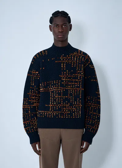 Dries Van Noten Men Wool-blend Sweater In Blue