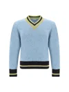 Dries Van Noten Men Wool Sweater In Blue