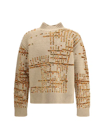 DRIES VAN NOTEN DRIES VAN NOTEN MEN WOOL TURTLENECK SWEATER WITH JACQUARD PATTERN