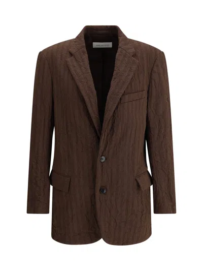 Dries Van Noten Men Wrinkled Effect  Blazer Jacket