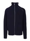 Dries Van Noten Men Zippered Wool Sweater In Multi