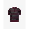 Dries Van Noten Mercy Burgundy Viscose Blend Polo Shirt In Auber