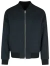 Dries Van Noten Volker Reversible Black Cotton Blend Jacket In Blue