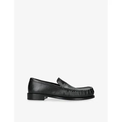 Dries Van Noten Mens Black Soft Leather Loafers Eur 43 / 9 Uk