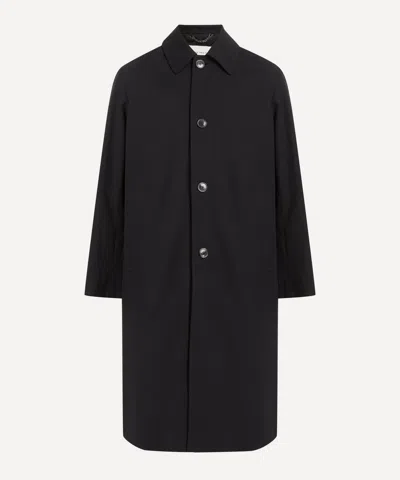 Dries Van Noten Mens Black Water-repellent Mac