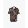 Dries Van Noten Mens Brown Carltone Jacquard-pattern Regular-fit Woven Shirt In Brown