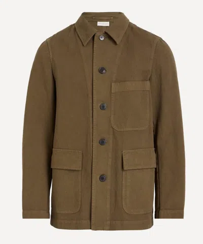 Dries Van Noten Mens Brown Cotton Twill Chore Jacket