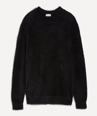 Dries Van Noten Mens Brushed Black Jumper