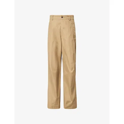 Dries Van Noten Mens Camel Pencks Cotton Trousers In Brown