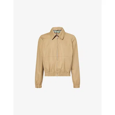 Dries Van Noten Mens Camel Vinnys Reversible Cotton-blend Jacket Xl In Brown