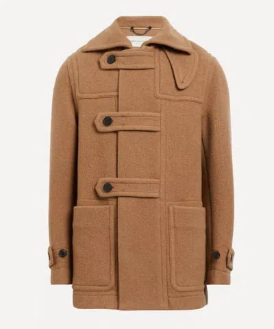 Dries Van Noten Mens Camel Wool-blend Tab Collar Jacket