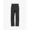 Dries Van Noten Mens Dark Grey Pennine Wide-leg Cotton Trousers In Gray