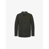 Dries Van Noten Mens Dark Grey Braxton Flap-pocket Cotton Jacket In Green