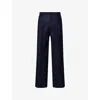 Dries Van Noten Mens  Penrud 2196 Straight-leg Wool Trousers In Blue