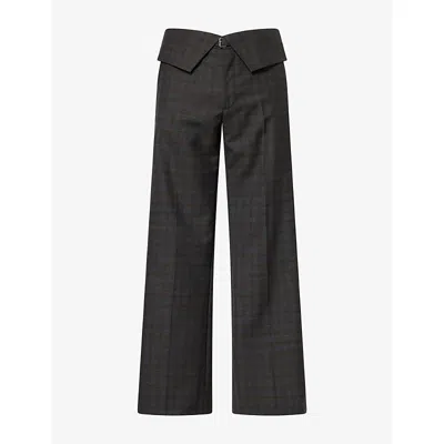 Dries Van Noten Mens  Preston Foldover-waist Wool Trousers In Black
