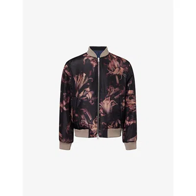 Dries Van Noten Mens Old Rose Volker 2124 Reversible Silk Blend Jacket In Multi