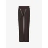 Dries Van Noten Brown Cotton Canvas Straight-leg Trousers In Brown