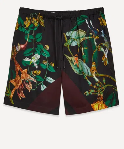 Dries Van Noten Mens Floral Print Shorts