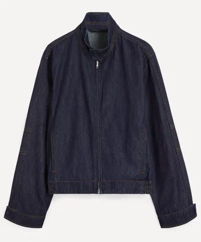 Dries Van Noten Mens Indigo Denim Jacket In Black