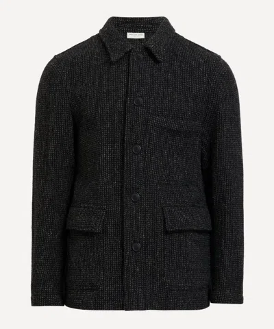 Dries Van Noten Mens Knitted Tweed Jacket