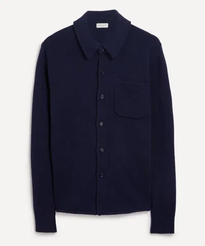 Dries Van Noten Mens Knitted Wool Shirt