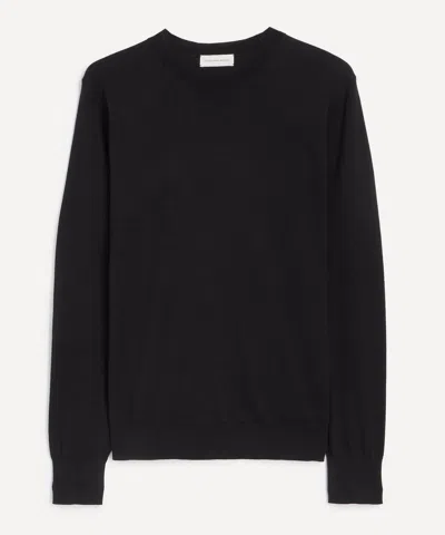 Dries Van Noten Mens Long-sleeve Merino Wool Jumper In Black