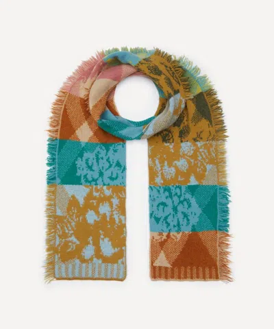 Dries Van Noten Mens Long Wool-blend Scarf In Multi