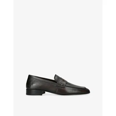 Dries Van Noten Mens Mid Brown Collapsible-back Leather Loafers Eur 41 / 7 Uk