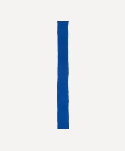 Dries Van Noten Mens Moyson Alpaca-merino Wool Scarf In Blue