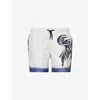 Dries Van Noten Mens Navy Printed Drawstring Swim Shorts