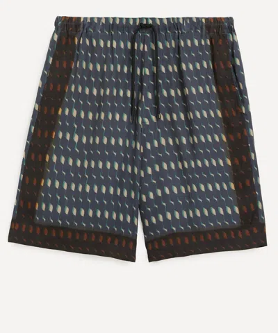 Dries Van Noten Mens Satin Drawstring Shorts