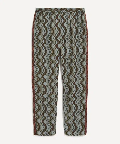 Dries Van Noten Mens Satin Elasticated Trousers