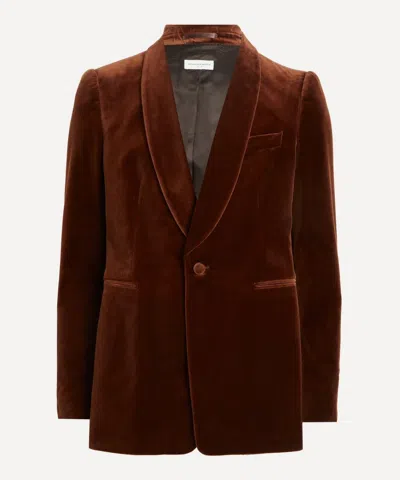 Dries Van Noten Mens Slim-fit Velvet Tuxedo Jacket