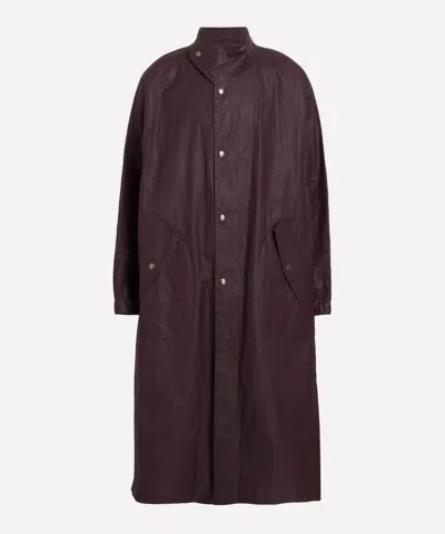 Dries Van Noten Mens Water-repellent Linen Parka Coat