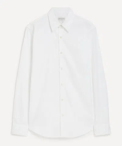 Dries Van Noten Mens White Cotton Poplin Shirt