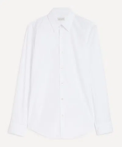 Dries Van Noten Mens White Cotton Poplin Shirt