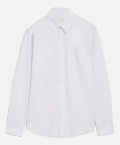 Dries Van Noten Mens White Cotton Shirt