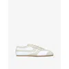 Dries Van Noten Leather And Suede Low Profile Sneakers In White