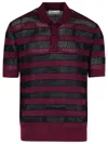 Dries Van Noten Mercy Burgundy Viscose Blend Polo Shirt In Burgundy