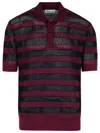 Dries Van Noten Mercy Burgundy Viscose Blend Polo Shirt In Bordeaux