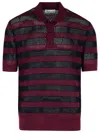 Dries Van Noten Mercy Burgundy Viscose Blend Polo Shirt In Multicolor