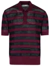 Dries Van Noten Mercy Burgundy Viscose Blend Polo Shirt In Red