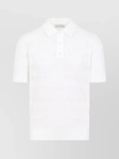 Dries Van Noten Mercy Short-sleeved Polo T-shirt In White