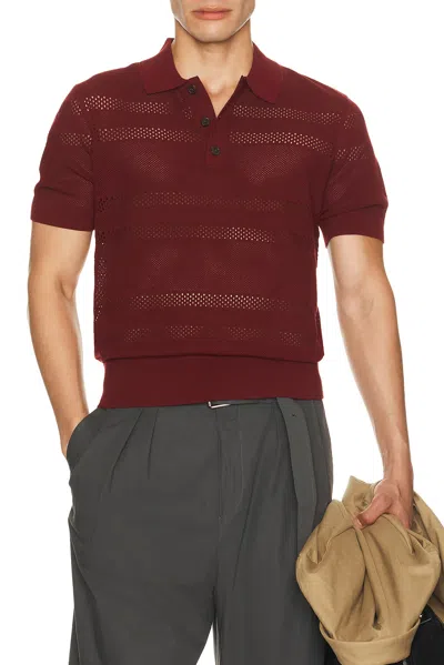 Dries Van Noten Mercy Polo In Burgundy