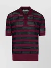 Dries Van Noten Mercy Burgundy Viscose Blend Polo Shirt