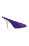 Dries Van Noten Merino Bi-stretch Wool Mule Pumps In Purple