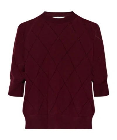 Dries Van Noten Crew-neck Knit Top In Brown
