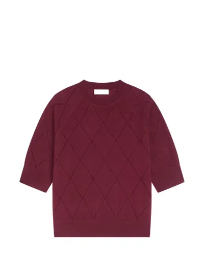 Dries Van Noten Merino Sweater In Burgundy